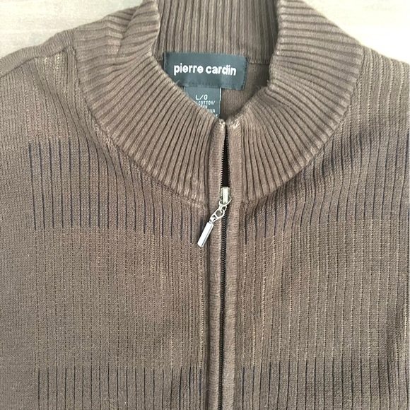Pierre Cardin men’s zip cardigan sweater - Brown - Picture 3 of 5